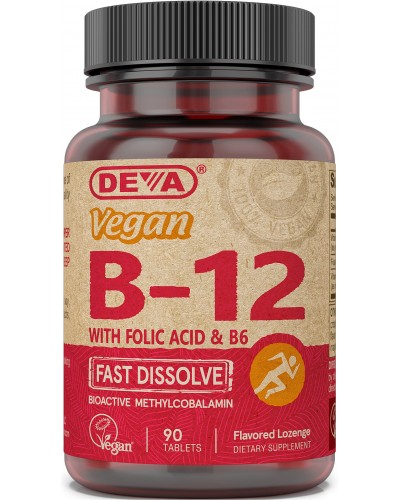 Vegetarian / Vegan Fast Dissolve Lozenges B-12 with B-6 & Folic Acid - Methylcobalamin